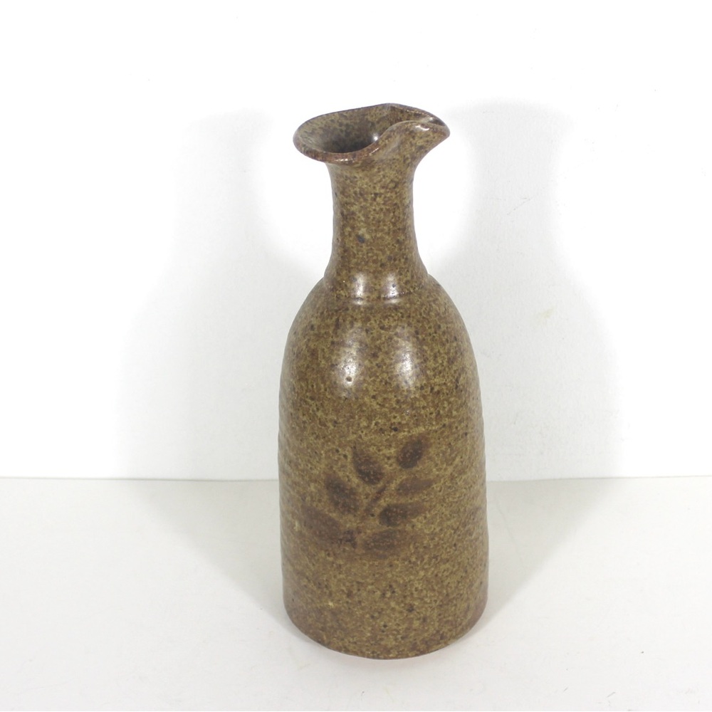 Vintage Signed Large Speckled Studio Pottery Vase or Pitcher